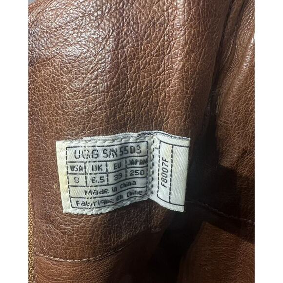 Ugg Rosie Womens Sexy Lace up Knee High Leather Boots Size 8 Brown - Picture 5 of 15